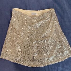 Resa silver sequin mini skirt